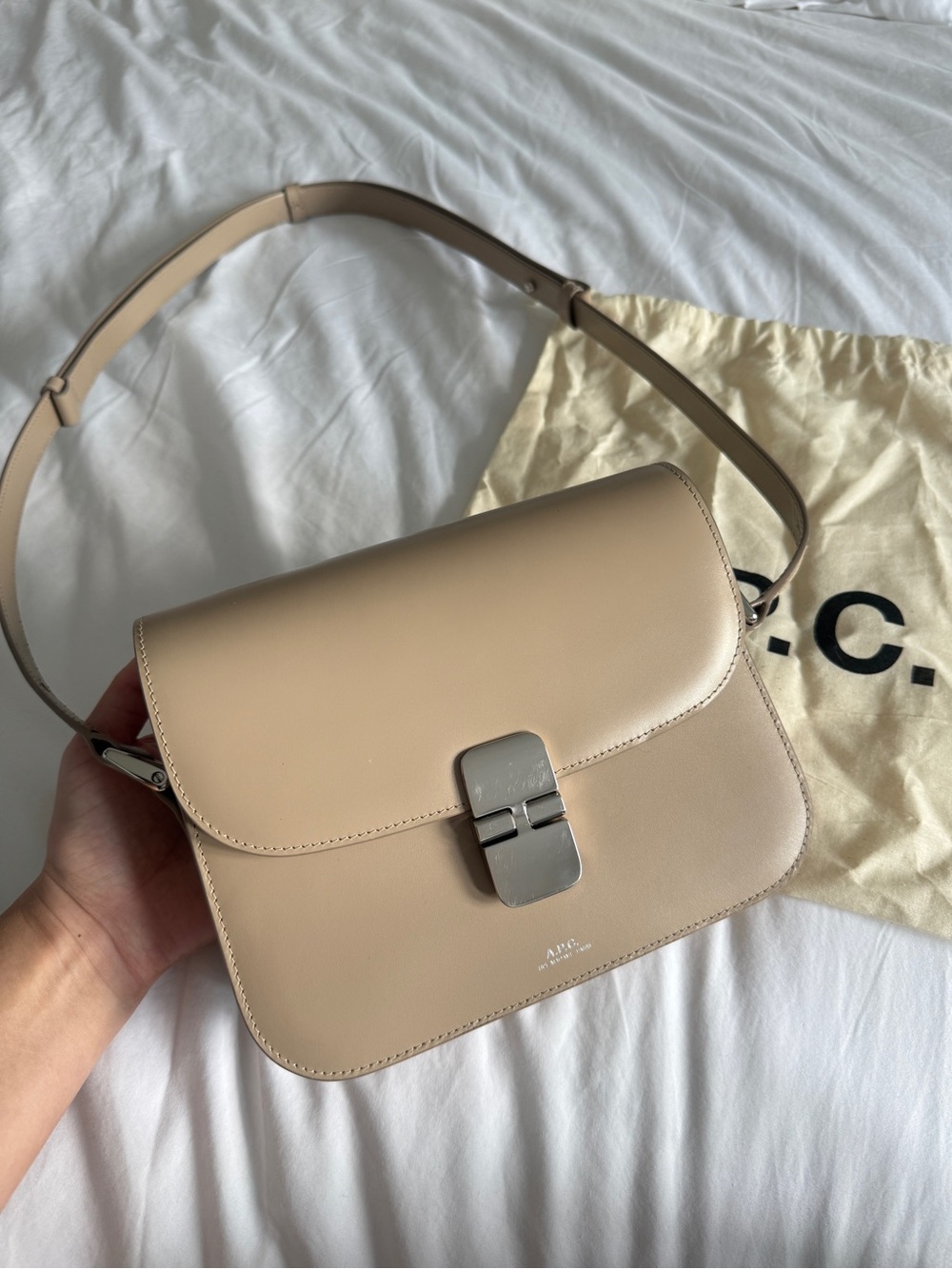 A.P.C. Beige Grace Small Bag